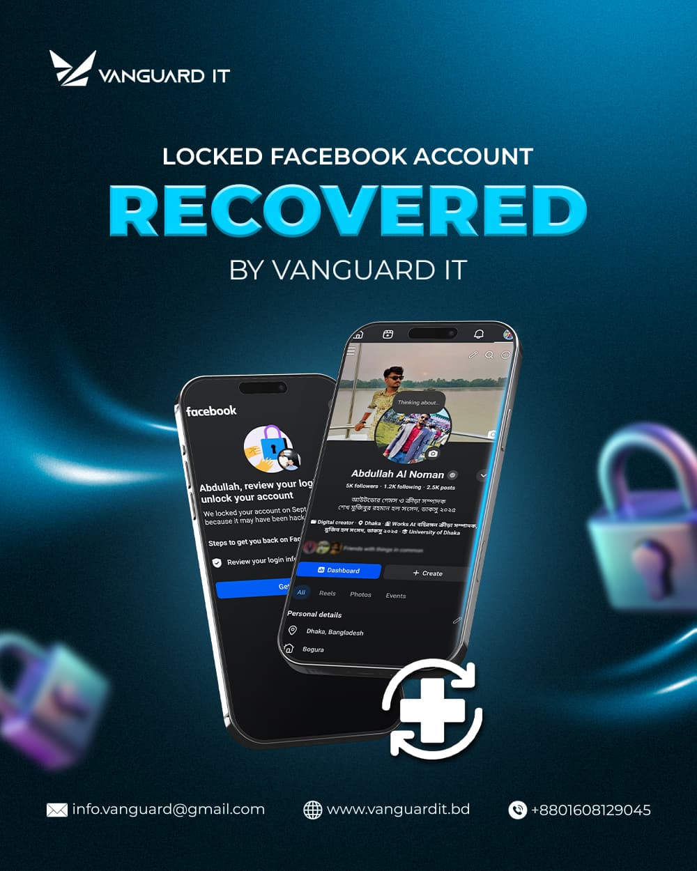 Locked Facebook Account Recovered - Abdullah Al Noman