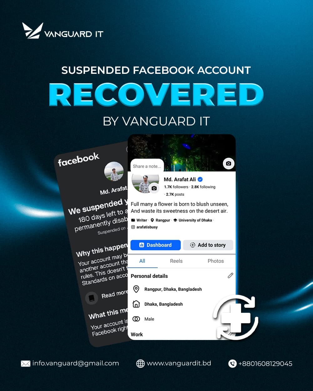 Suspended Account Recovered - Md. Arafat Ali