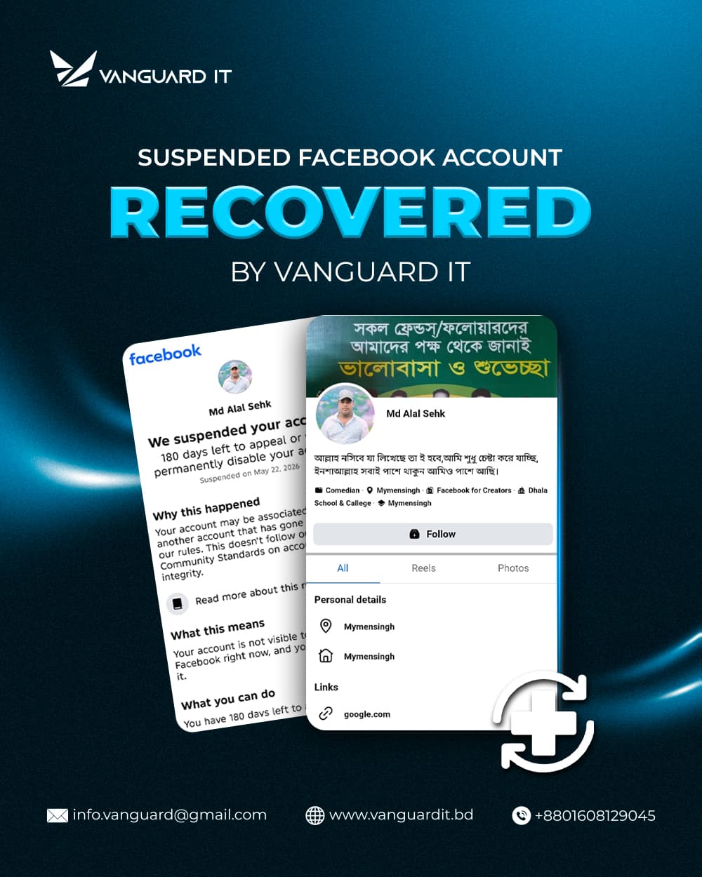 Suspended Account Recovered - Md Alal Sehk